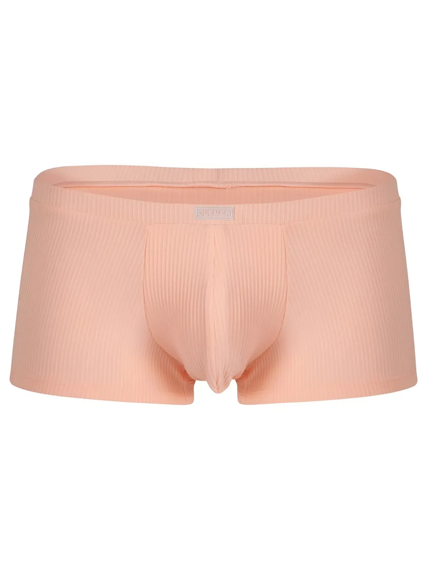 Orange 26014 Apolo trunks in a ribbed fabric with a contoured pouch and center Clever brand logo tag.