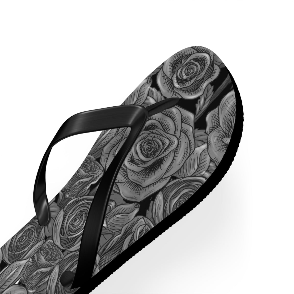 Maris Equi Men's Black Rose Flip-Flops