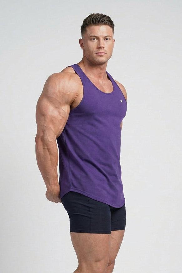 Jed North Men's Fast-Dry Bodybuilding Workout Stringer - Violet