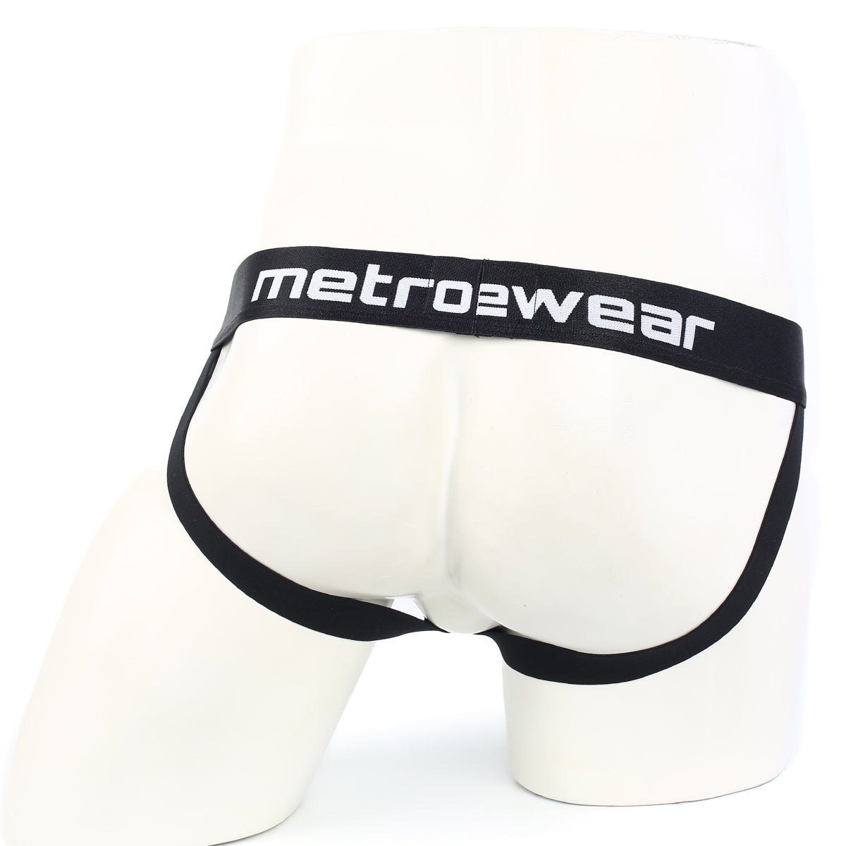 Black metrowear briefs with a sleek form-fitting design and elastic waistband from MetroMaleWear Grid Mesh Jockstraps 2901-35