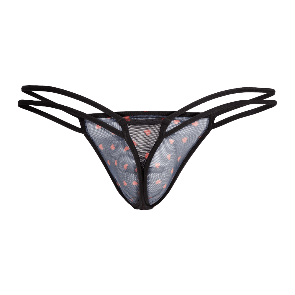 Secret Male SML031 G-String mit Blumenspitze und Herzen