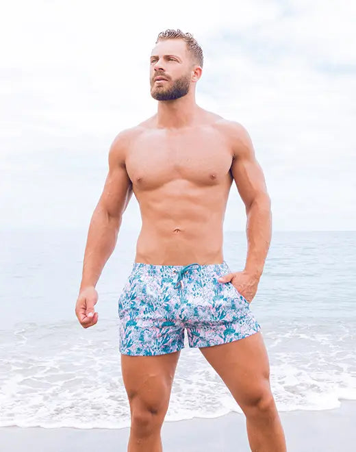BAÑADOR SHORTS ESTAMPADO CORAL S50