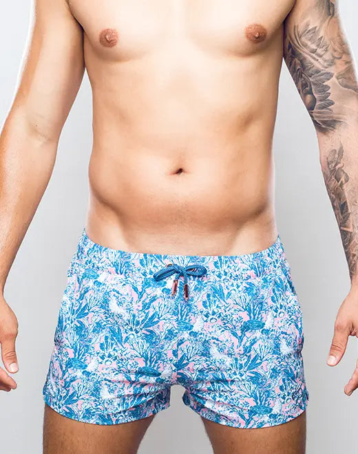 BAÑADOR SHORTS ESTAMPADO CORAL S50