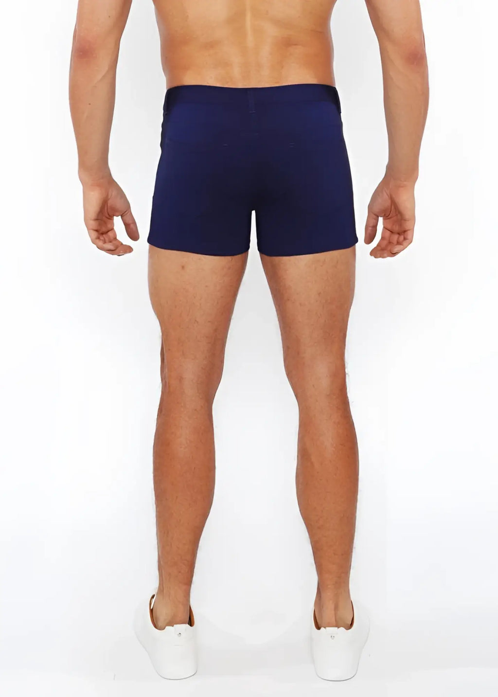 Navy blue 3 inch stretch knit duo tone briefs featuring stretch fabric for comfortable everyday wear
