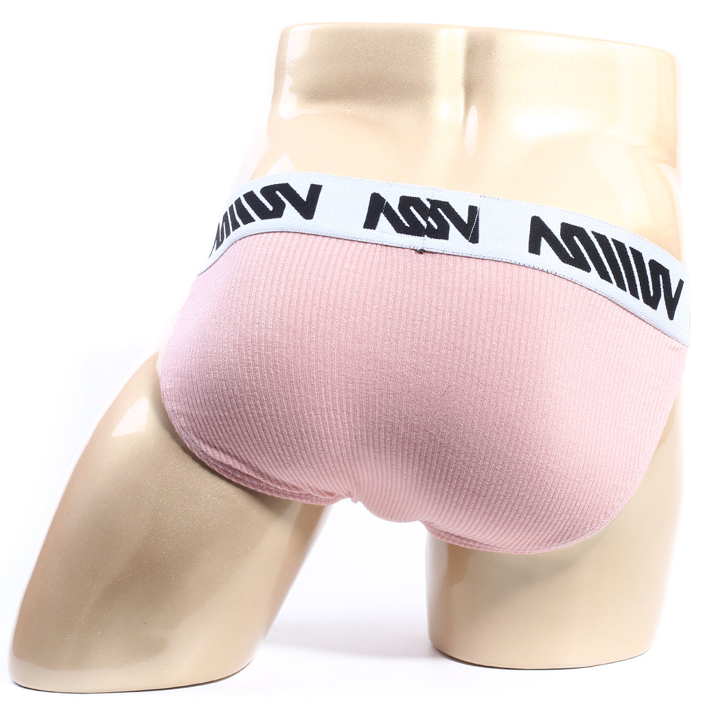 MetroMaleWear Cotton Ribbed Bikini Pink 3004-54