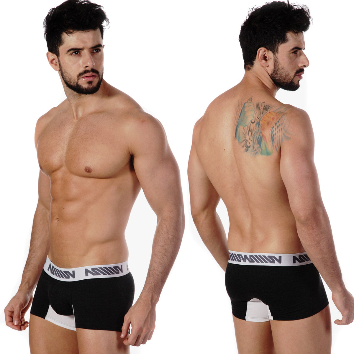 MetroMaleWear (M2W) Men's Bi-Color Short Boxer Heather 3022-32
