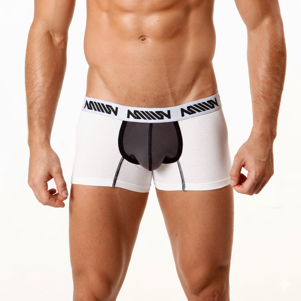 MetroMaleWear Cotton Short Boxer White 7Inch 3022-C00