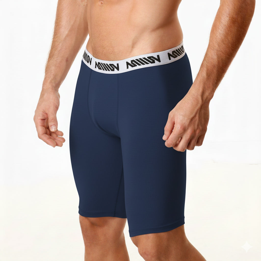 MetroMaleWear Cotton Long Short 15Inch Dark Blue 3034-28