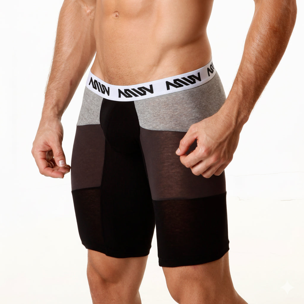 MetroMaleWear Cotton Long Short 15Inch Black 3024-M20
