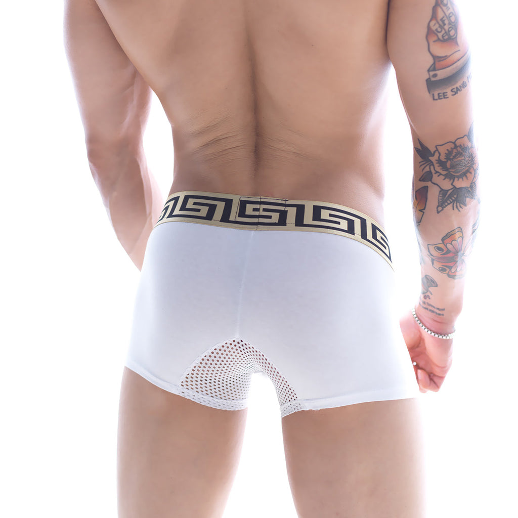 MetroMaleWear Grid Short Boxer White 7" 3042-00