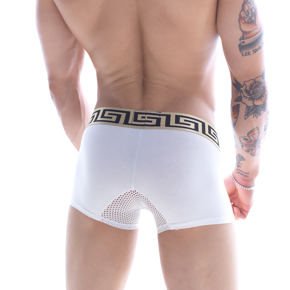 MetroMaleWear Grid Short Boxer White 7" 3042-00