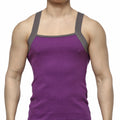 MetroMaleWear Square Cut Tank Top Purple 3125-19
