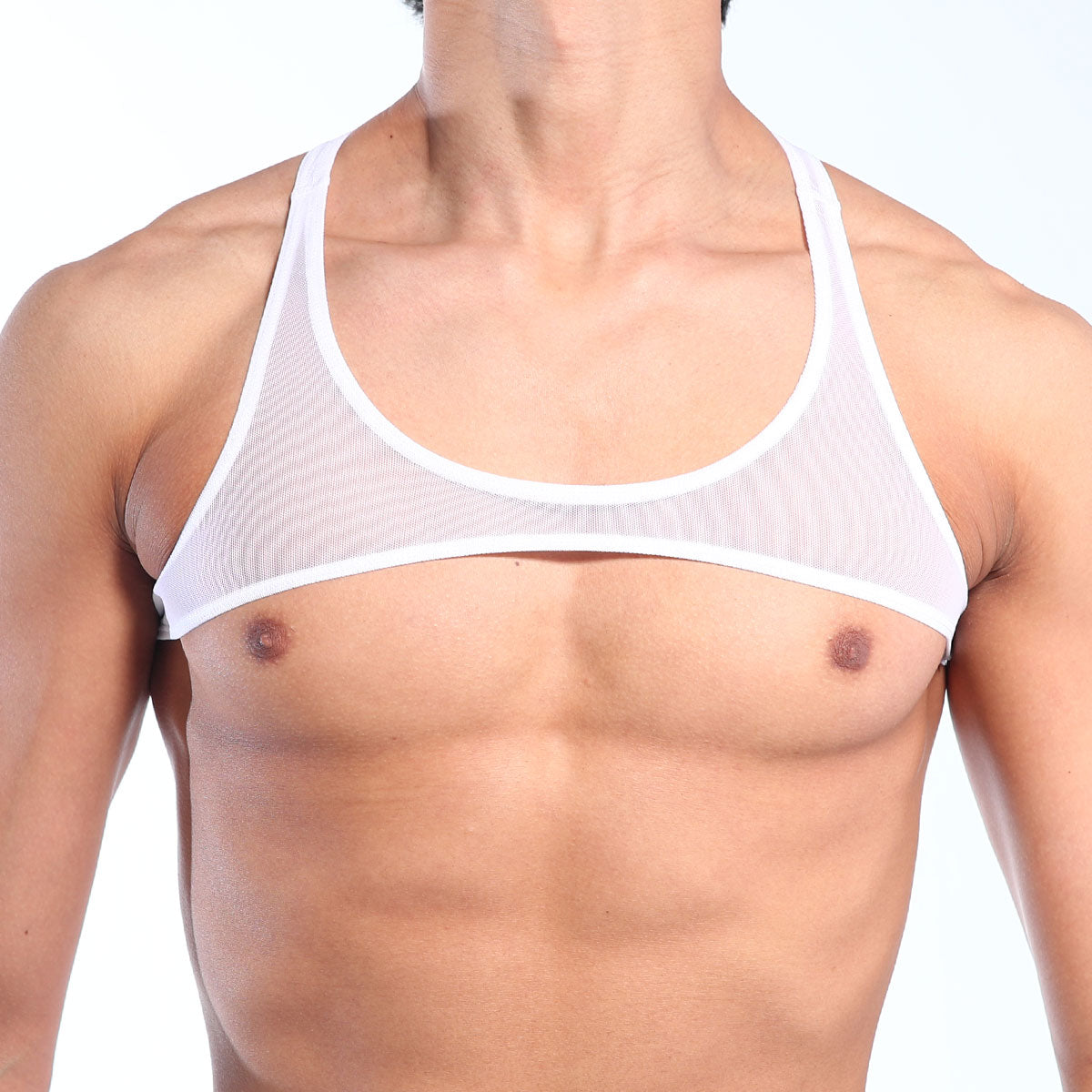 MetroMaleWear Top Y White Mesh 3129-70