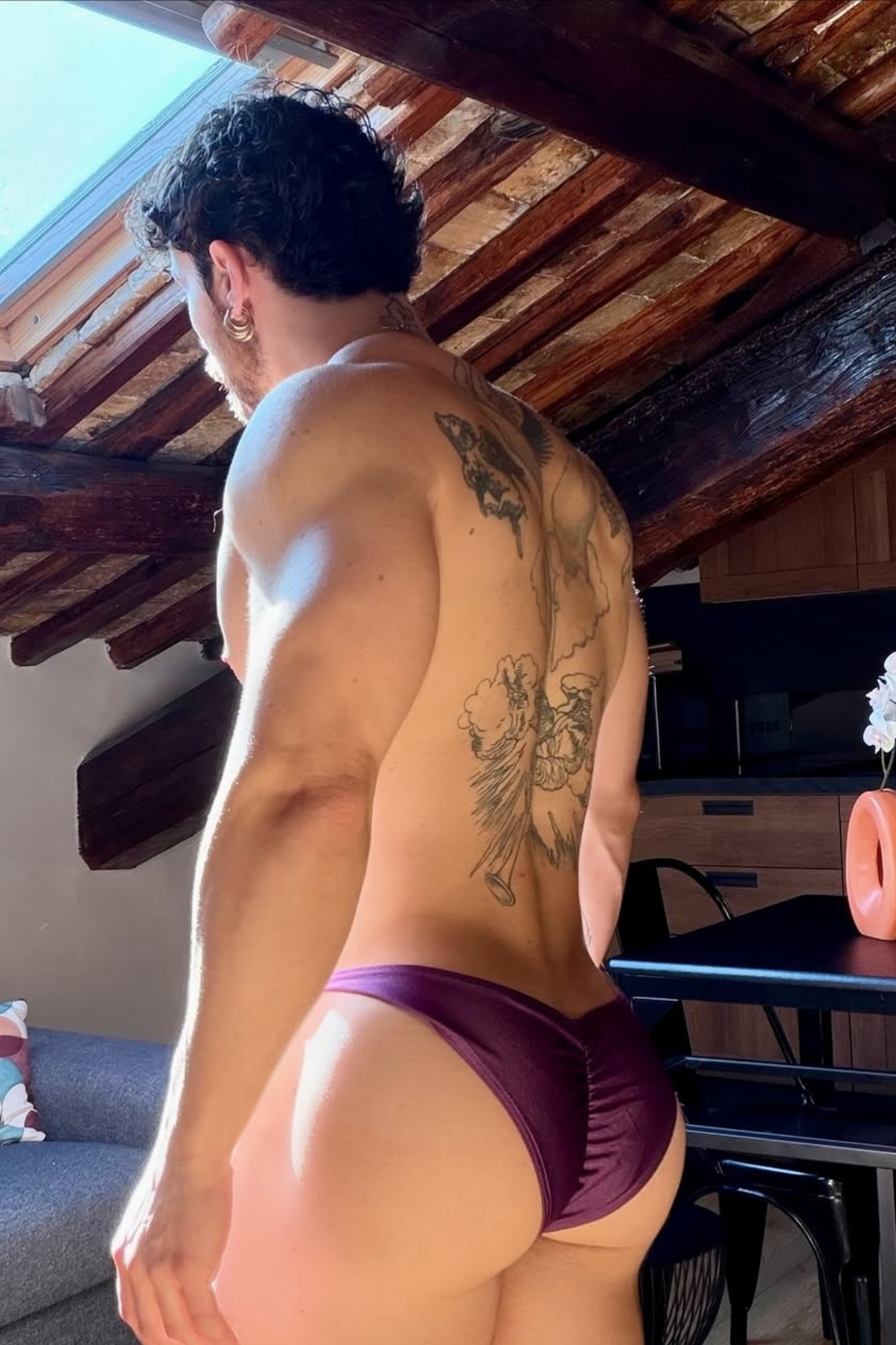 JJ Malibu Bóxers de Bikini Dinámicos con Efecto Push-Up (Scrunch-Butt) - Morado Oscuro
