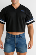 JJ Malibu Men's JJ Varsity V-Neck Jersey - Black