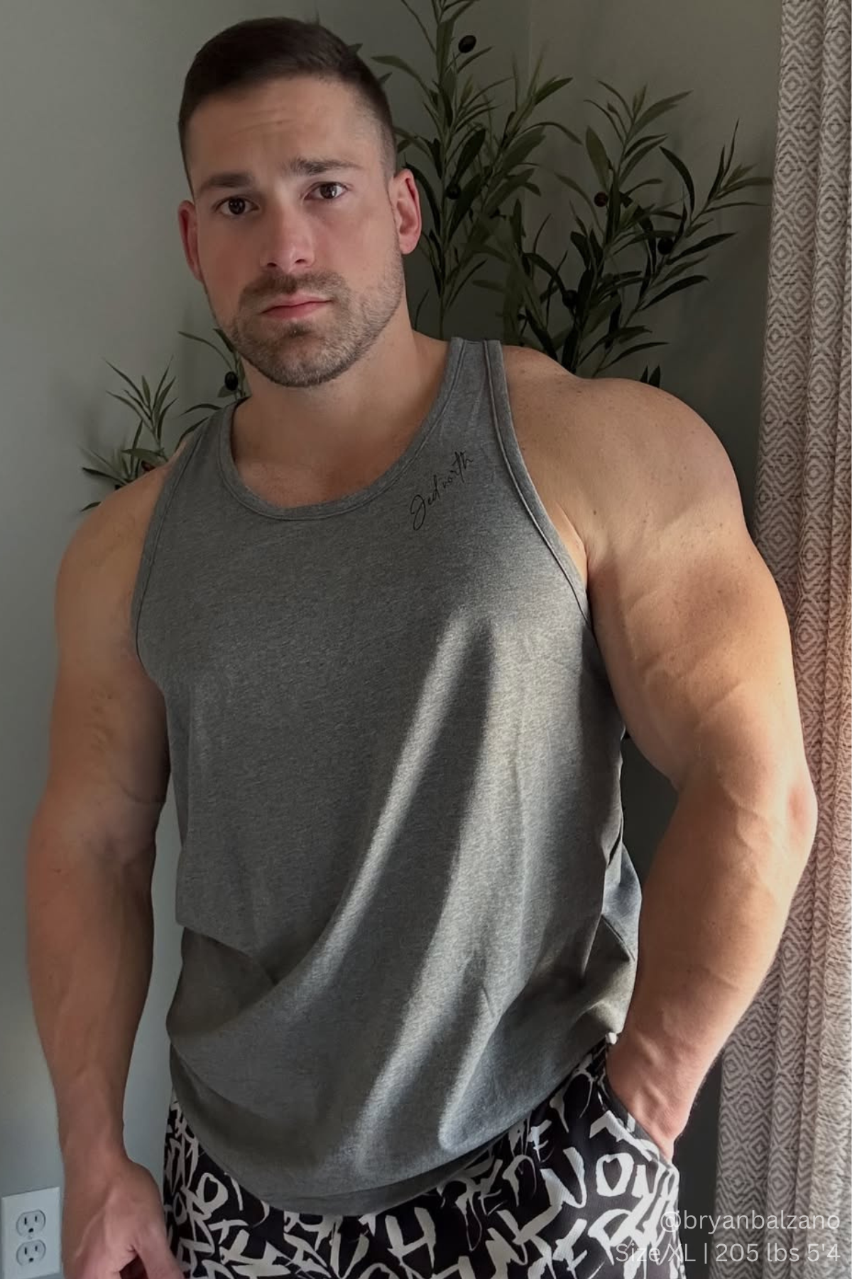 Jed North Men's Flex Training Stringer - Heather Gray