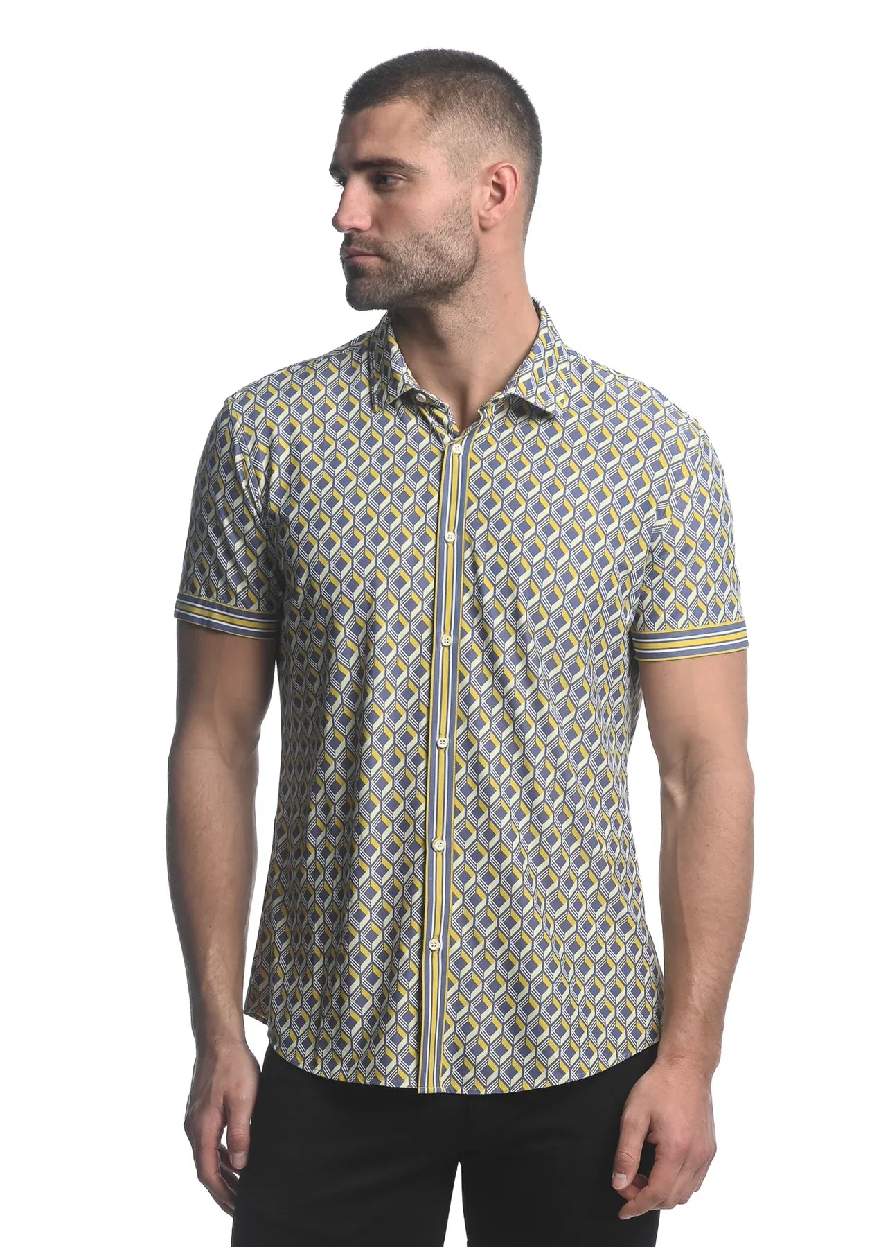 3D SQUARES  PRINTED PERFORMANCE S/S SHIRT - DealByEthan.gay loves ST33LE