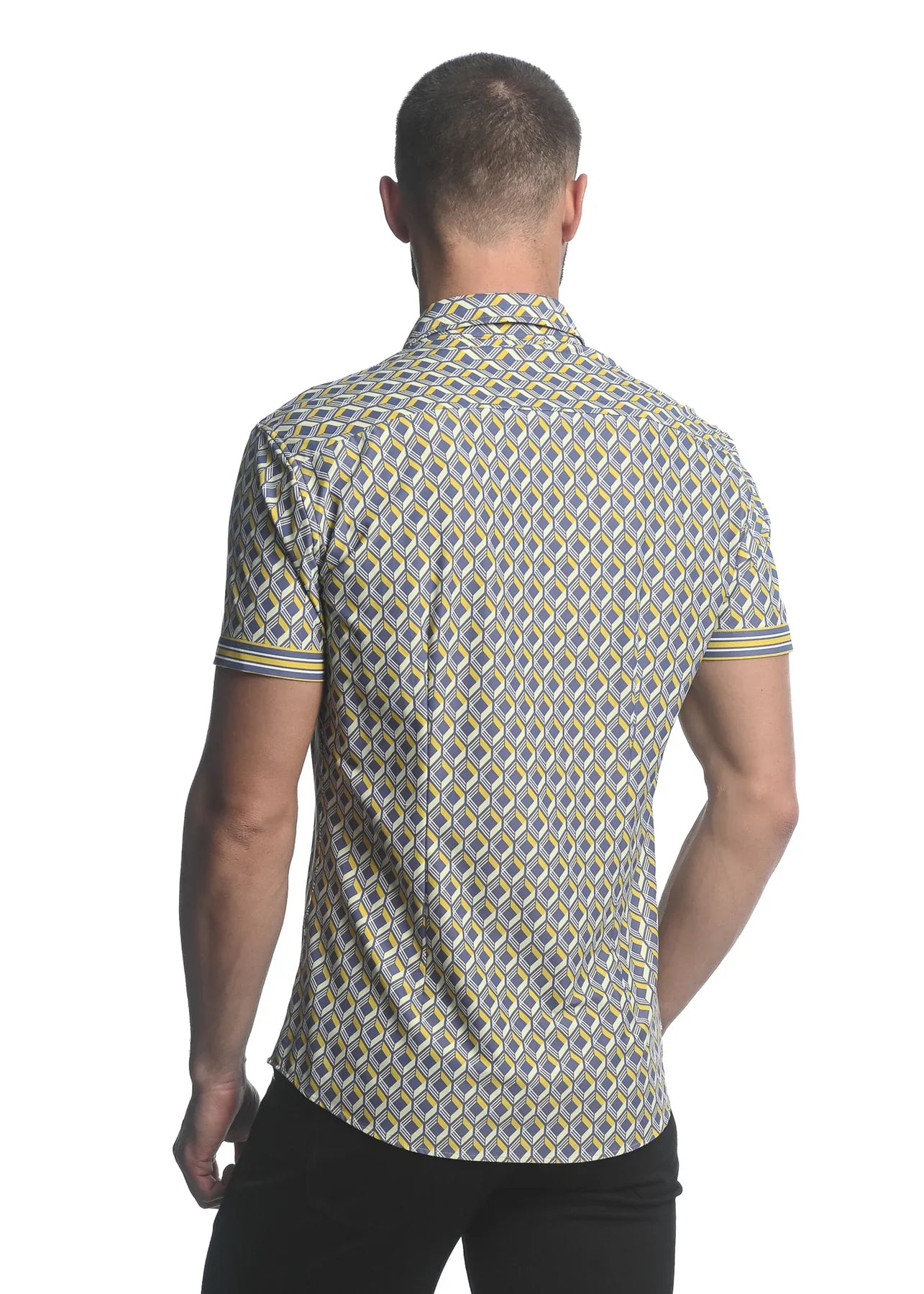 3D SQUARES  PRINTED PERFORMANCE S/S SHIRT - DealByEthan.gay loves ST33LE