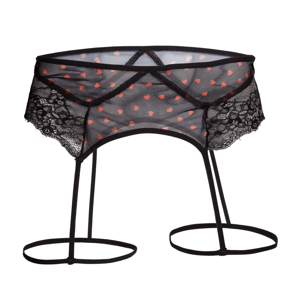 Secret Male SMU007 Peek-a-boo Dessous mit Blumenspitze und Herzen