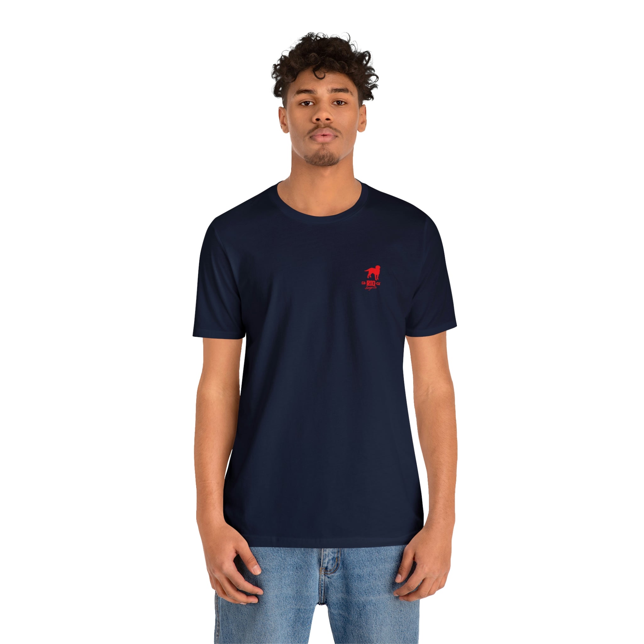 CAMISETA CON ESTAMPADO ROJO DEL LOGOTIPO CA-RIO-CA - CAMISETA SIN MANGAS PARA HOMBRE 