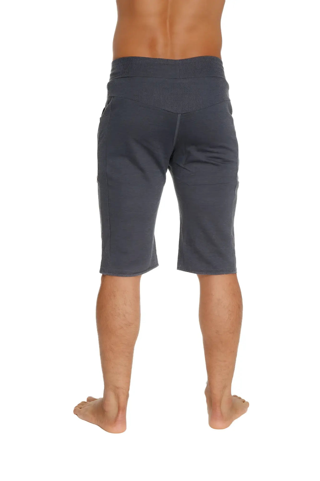 Eco-track short charcoal dark gray soft textured relaxed fit shorts with subtle side pockets for casual wear