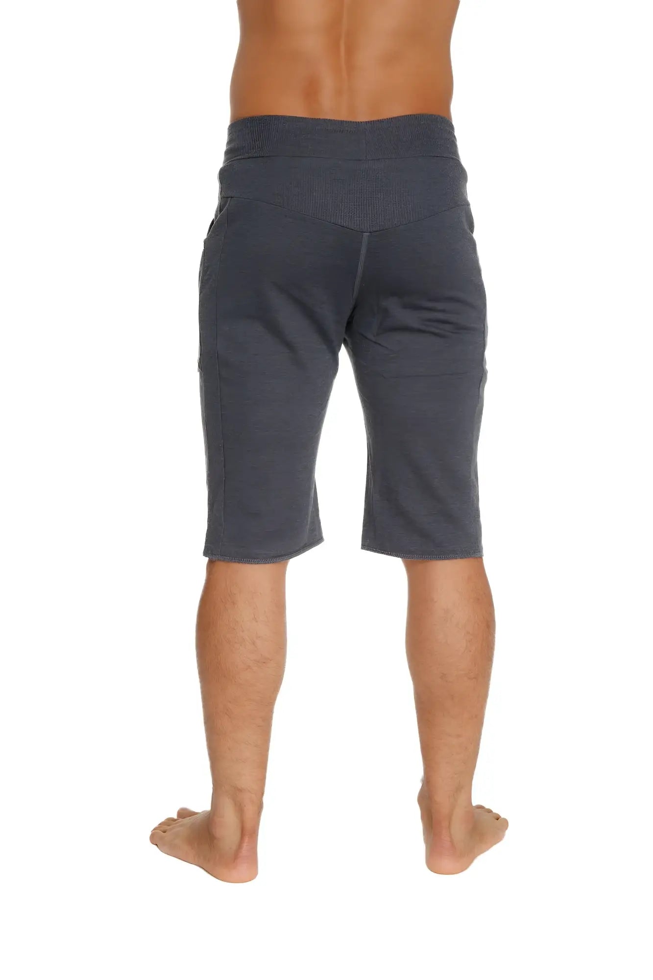 Eco-track short charcoal dark gray soft textured relaxed fit shorts with subtle side pockets for casual wear