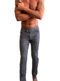 Performance premium tactical urban dress pant yoga pant in dark grey heather with slim-fit design