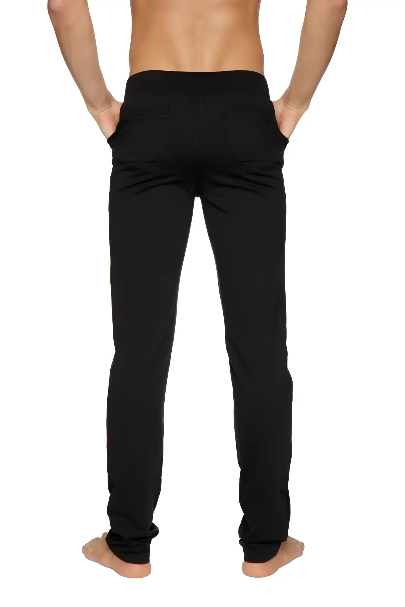 Black tactical urban at home dress pant yoga pant with slim fit elastic waistband and ribbed cuffs