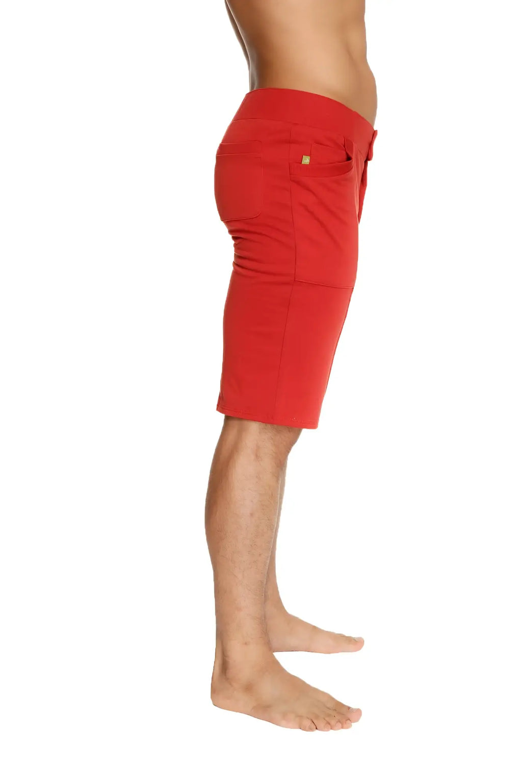 Urban tactical at home dress shorts cinnabar red with fitted waistband side pockets and durable fabric