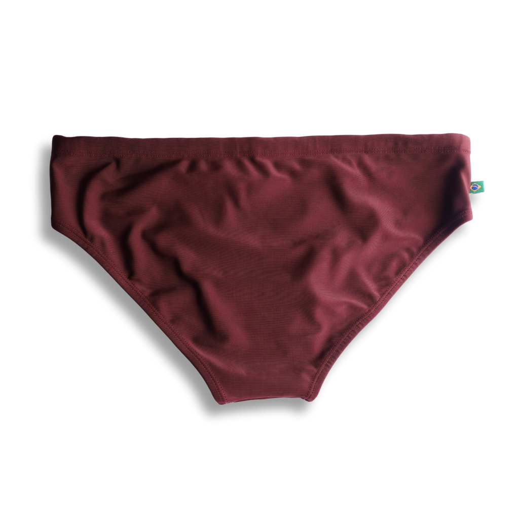 Bañador Barolo burdeos liso para hombre - Ropa de playa para hombre