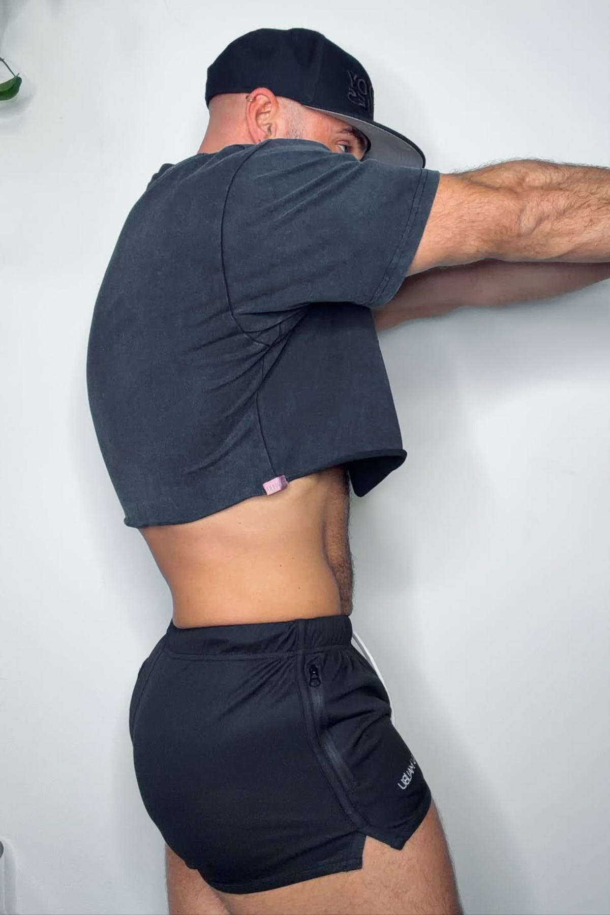 Shorts deportivos de 5 cm con cordón para la noche - Negro obsidiana