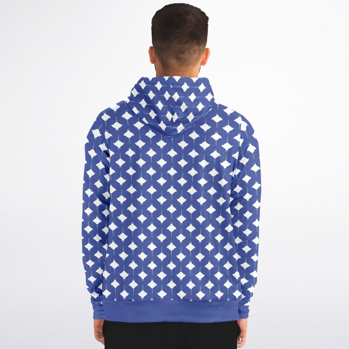 Maris Equi Men's manta Ray Zip-Up Cotton Blend Hoodie