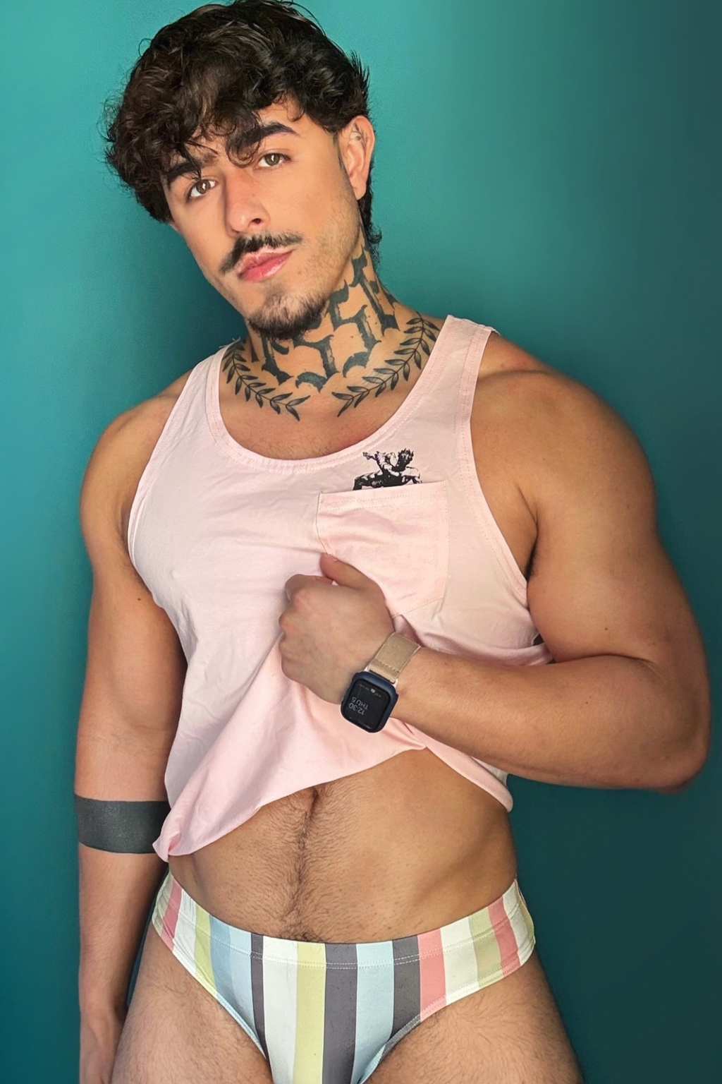 JJ Malibu Men's Lovesick Briefs - Retro Stripes