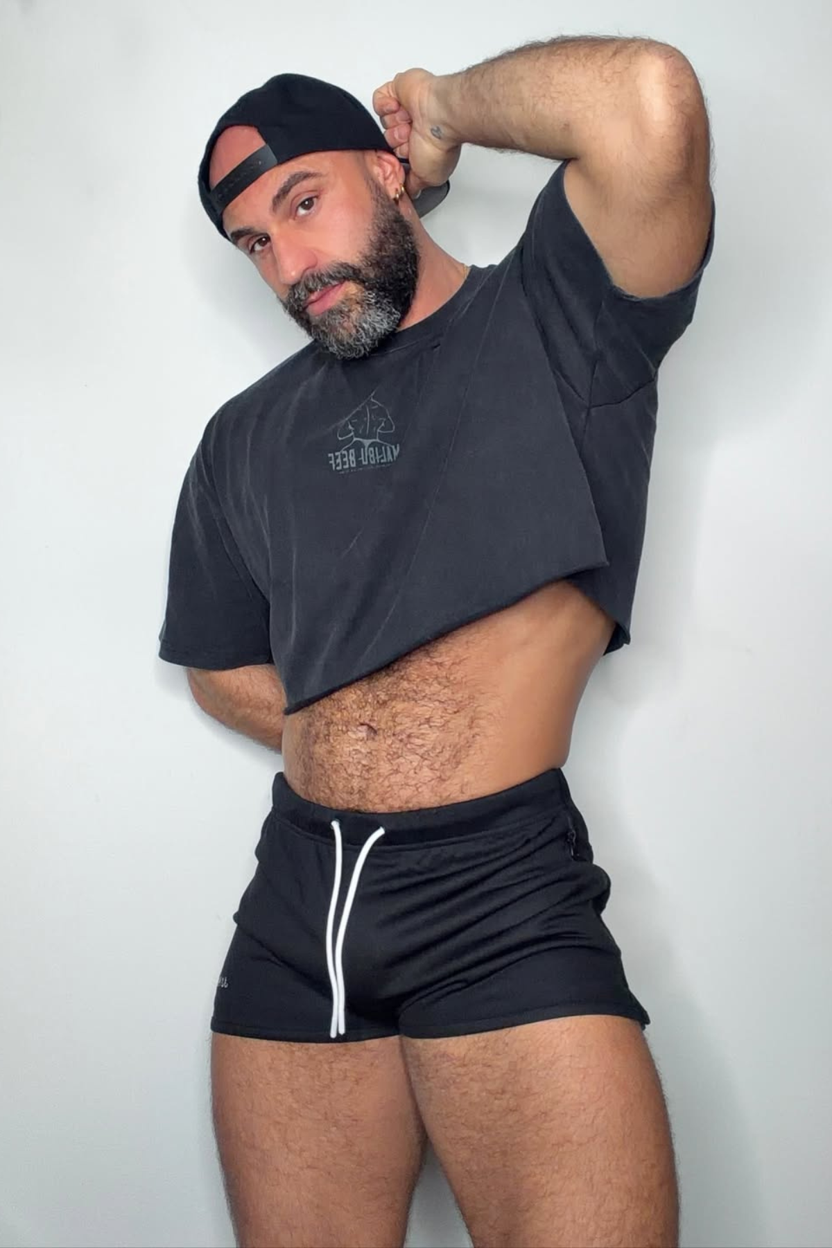 Shorts deportivos de 5 cm con cordón para la noche - Negro obsidiana