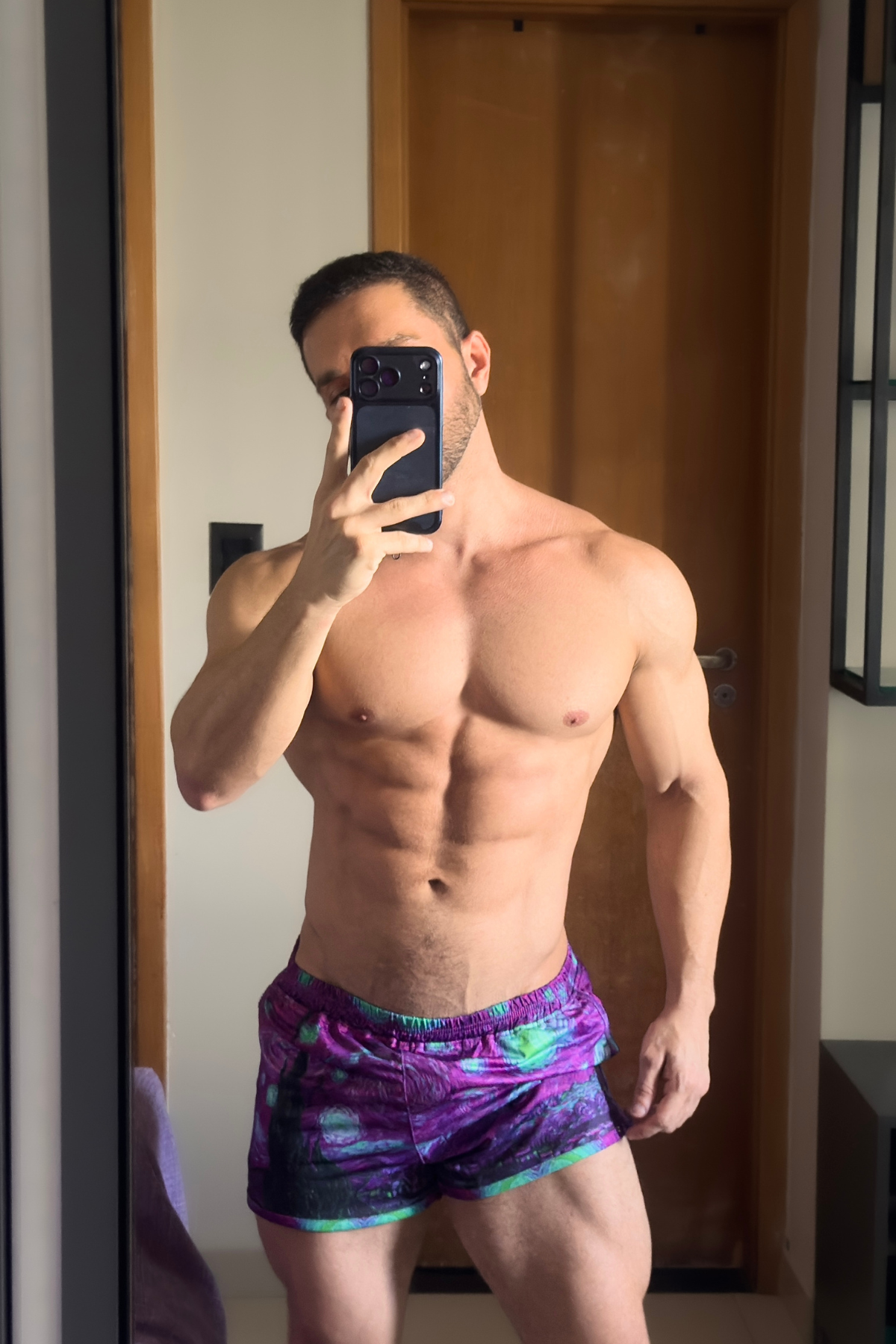 JJ Malibu Pantalones Cortos de 2" con Abertura Lateral - Noche Estrellada
