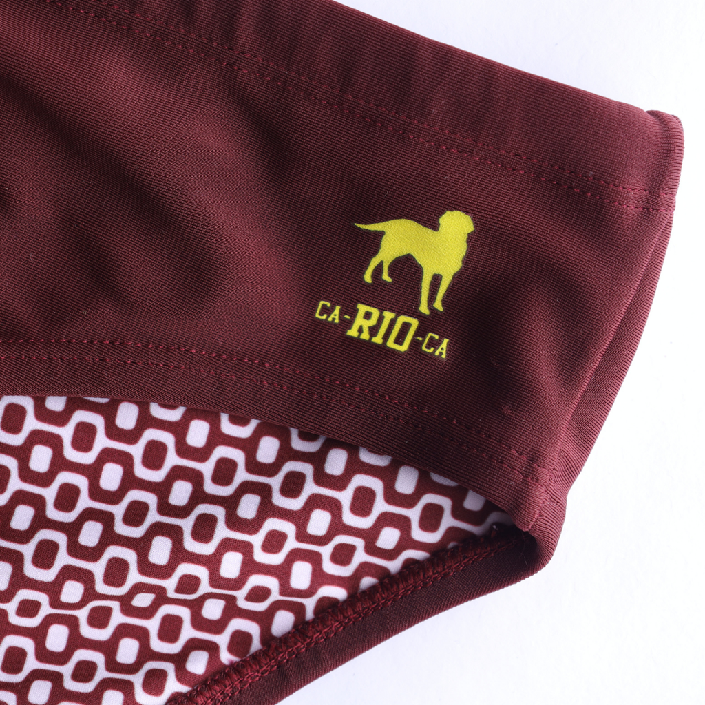 Bañador Barolo burdeos liso para hombre - Ropa de playa para hombre