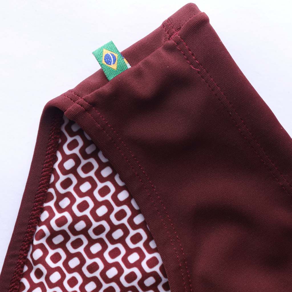 CA-RIO-CA Barolo Burgundy Solids Badehose Sunga – Strandbekleidung