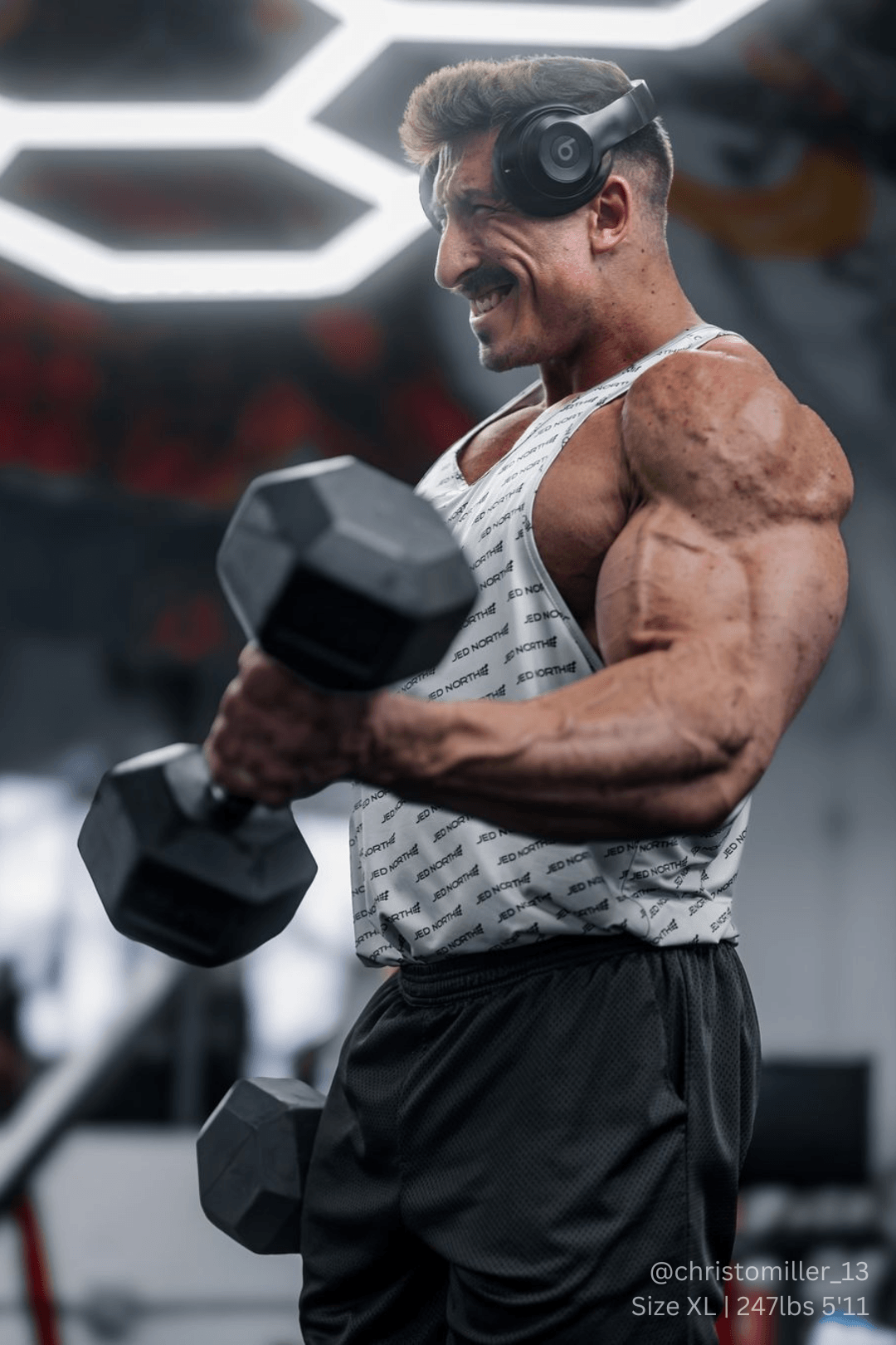 Jed North Graphic Muscle Stringer – Graues JN-Logo