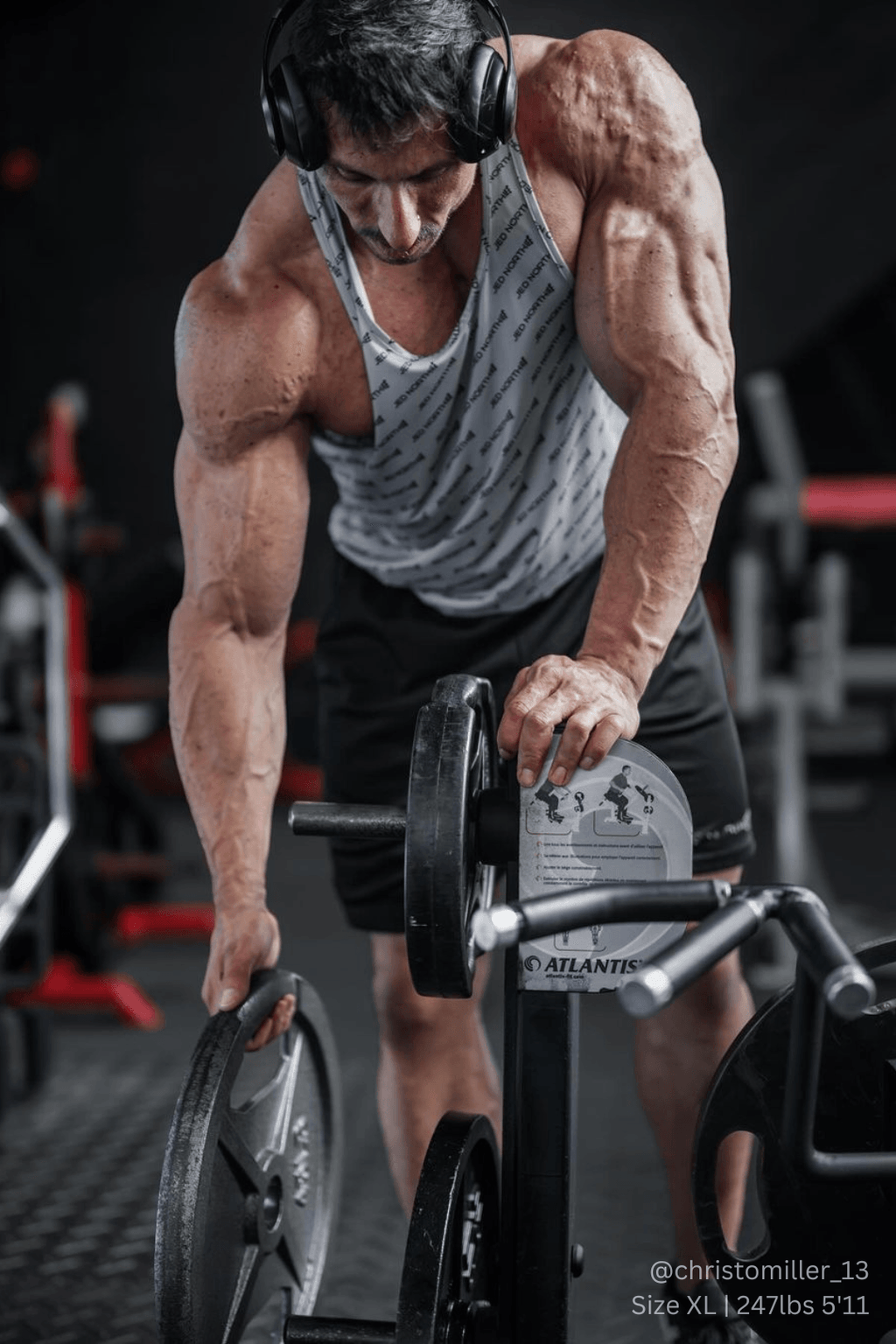 Jed North Graphic Muscle Stringer – Graues JN-Logo