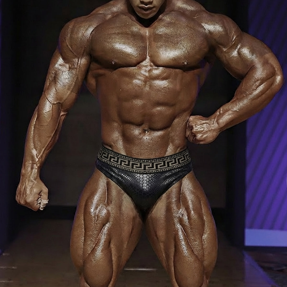 MetroMaleWear MetroMuscleWear Muscle Competition Suit Black Cobra 4700-62