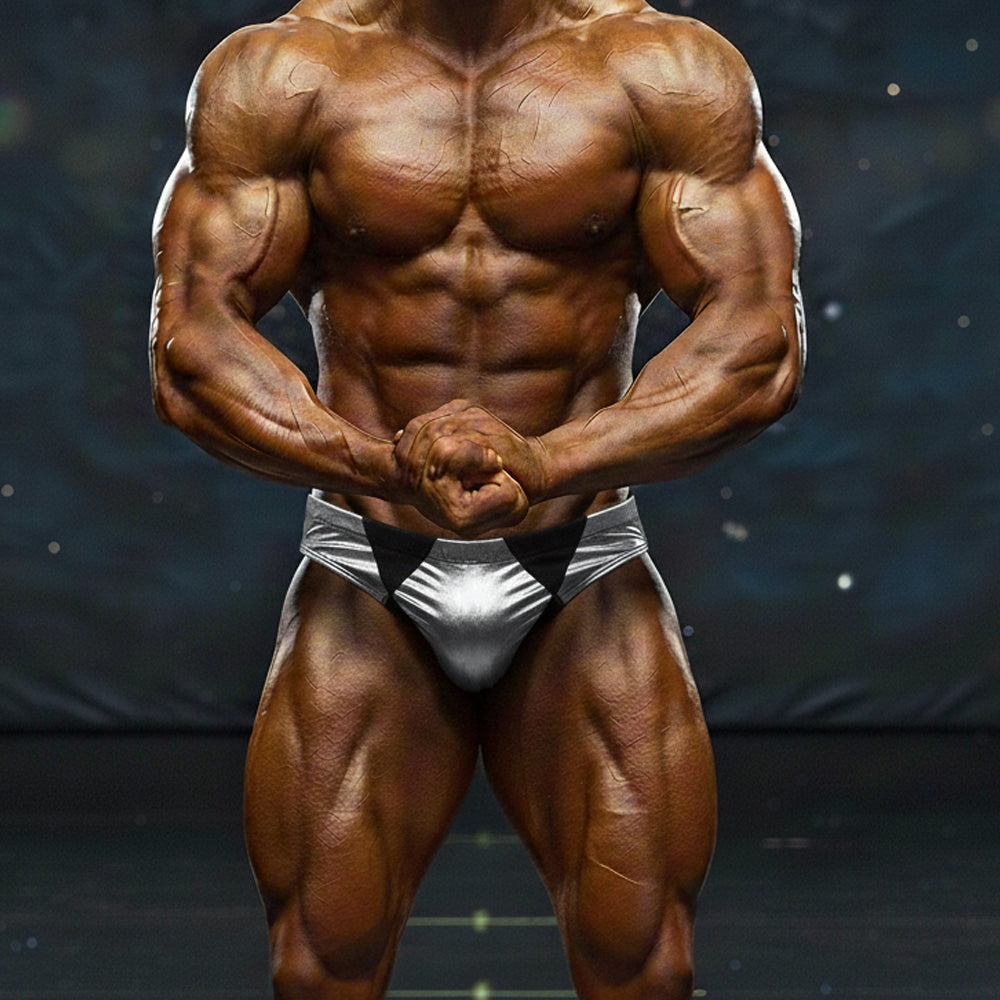MetroMaleWear MetroMuscleWear Zeus Muscle Trunk Silver 4700-82