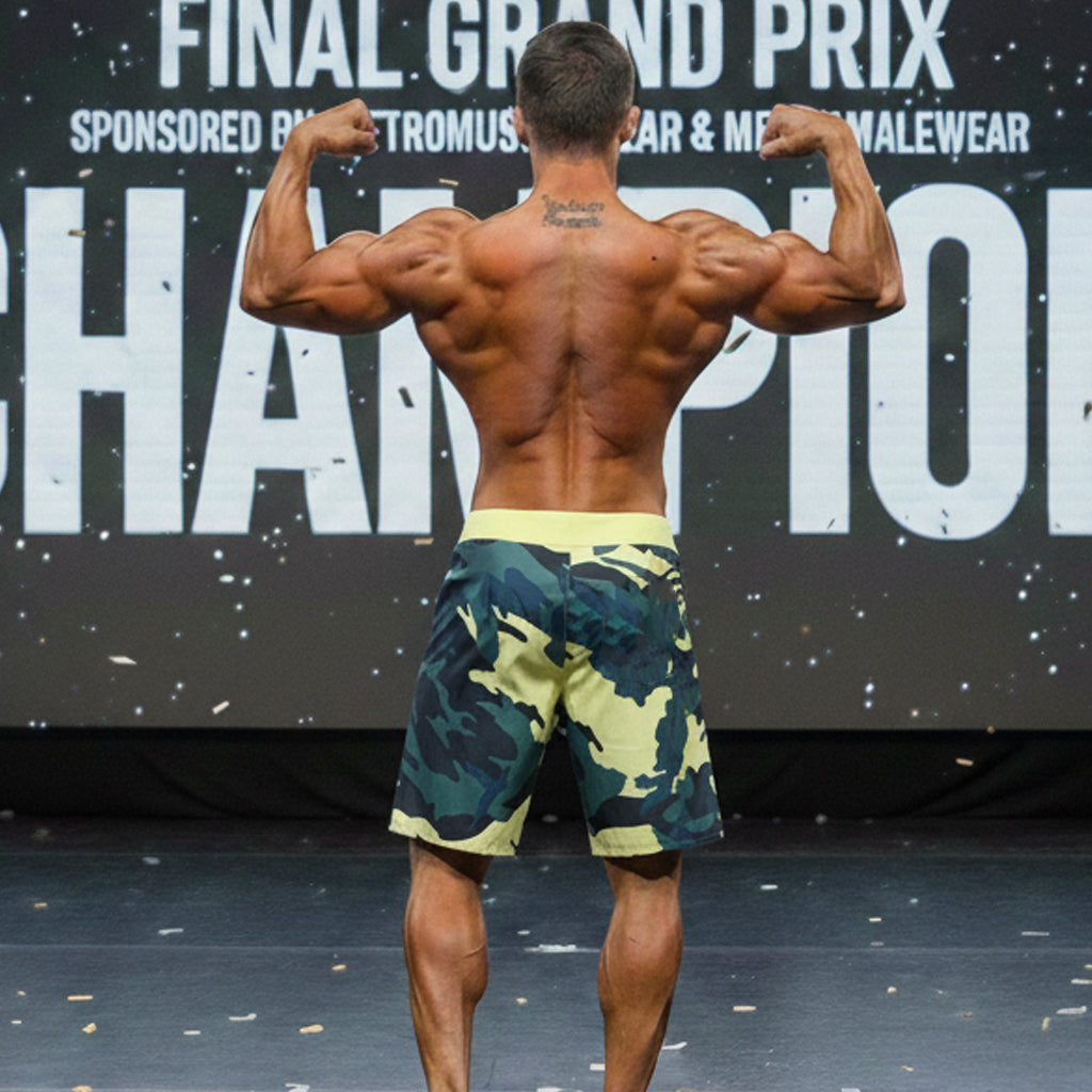 MetroMaleWear Physique Board Short Yellow Camo 4706-67
