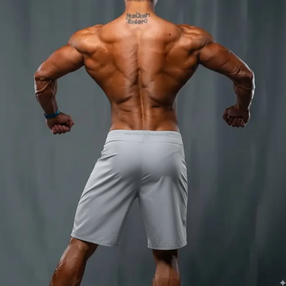 MetroMaleWear MetroMuscleWear Mark Physique Board Short Gray 4716-10