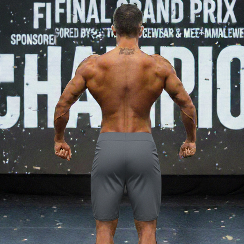 MetroMaleWear MetroMuscleWear Insignia Physique Board Short Charcoal 4716-11