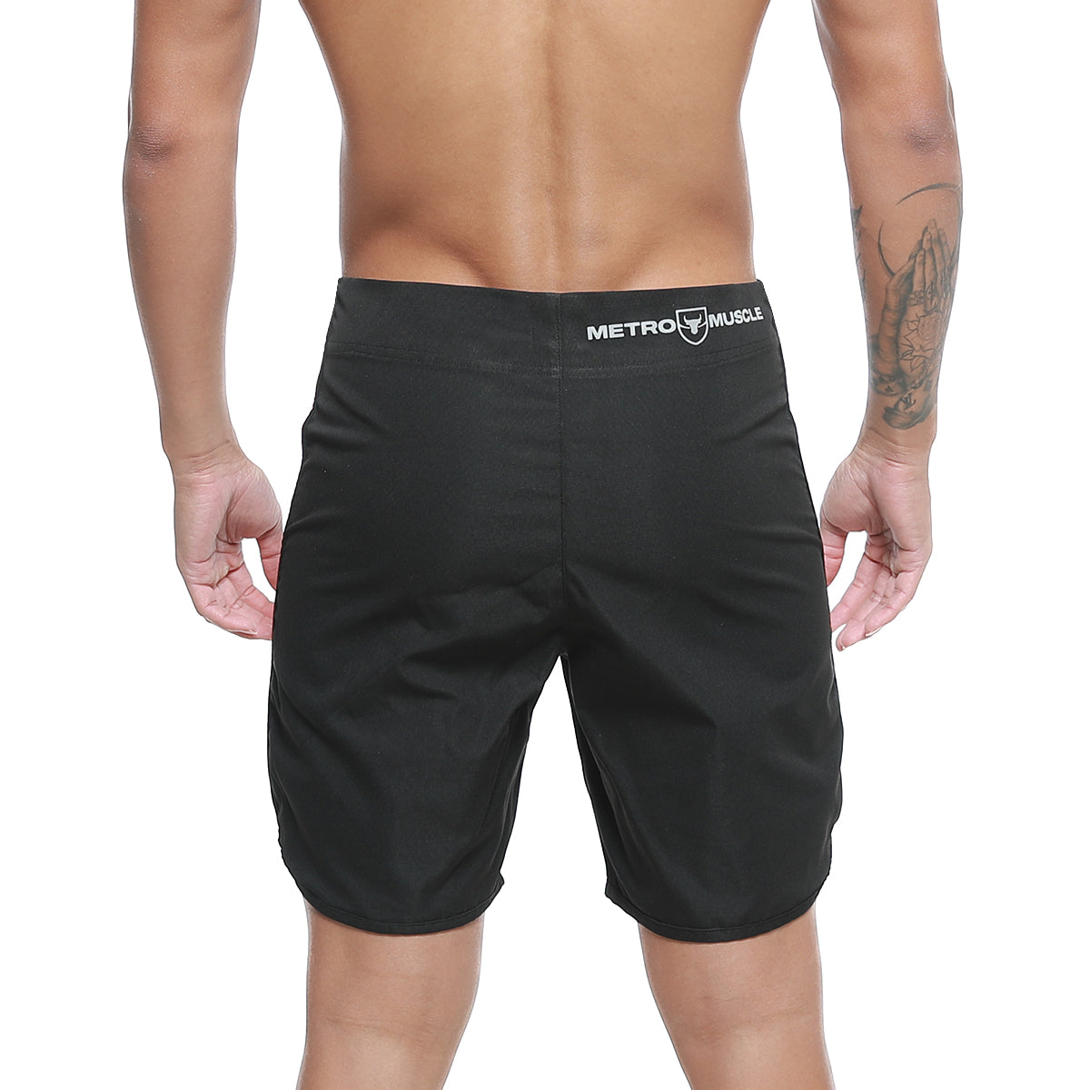 MetroMaleWear MetroMuscleWear Intenso Physique Board Short Black 4716-21