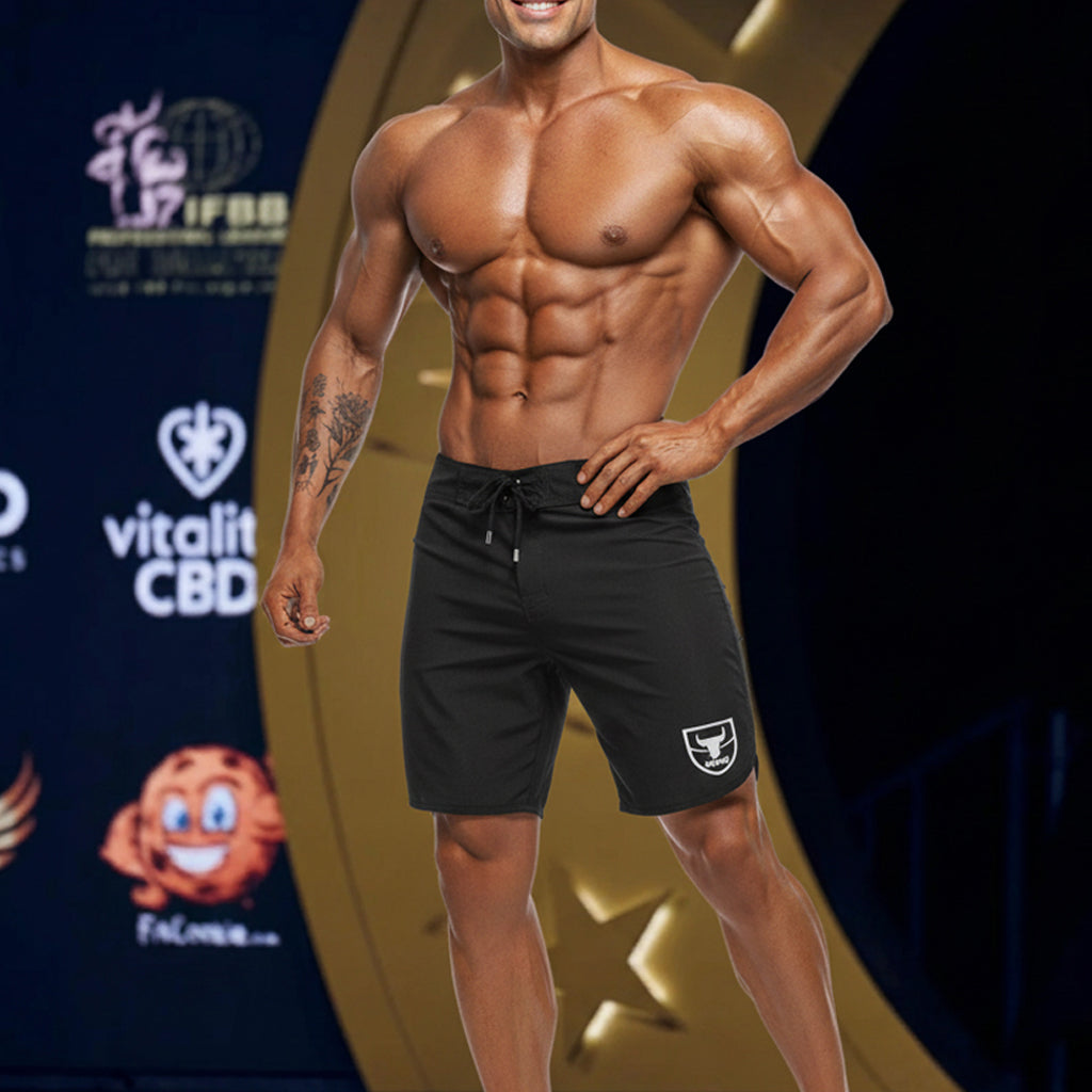 MetroMaleWear MetroMuscleWear Intenso Physique Board Short Black 4716-21