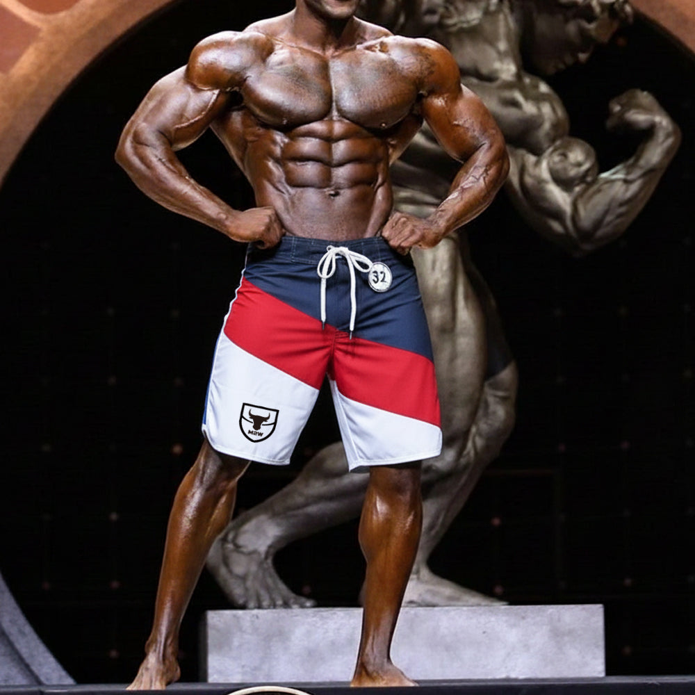 MetroMaleWear MetroMuscleWear IFBB Pro Mens Physique Board Short French 4717-02