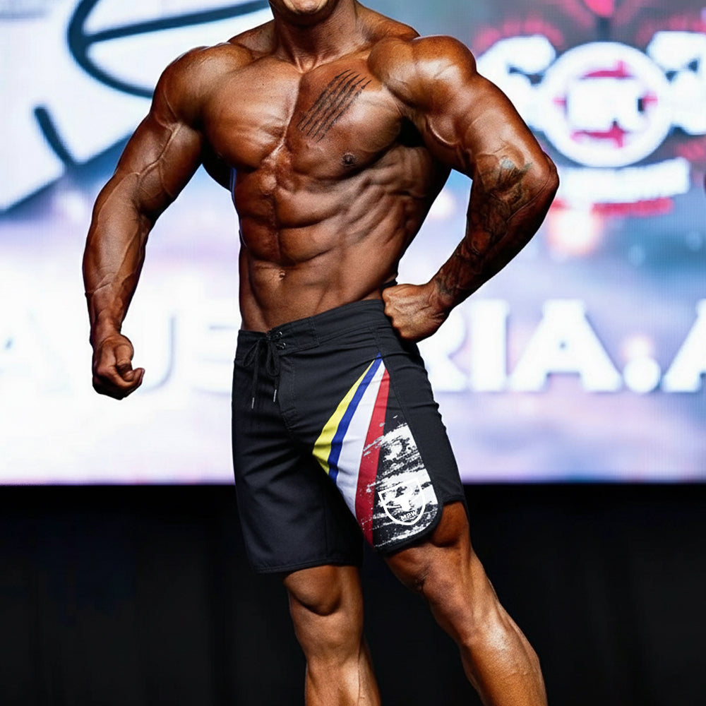 MetroMaleWear MetroMuscleWear IFBB Pro Mens Physique Board Short Colombia 4717-78