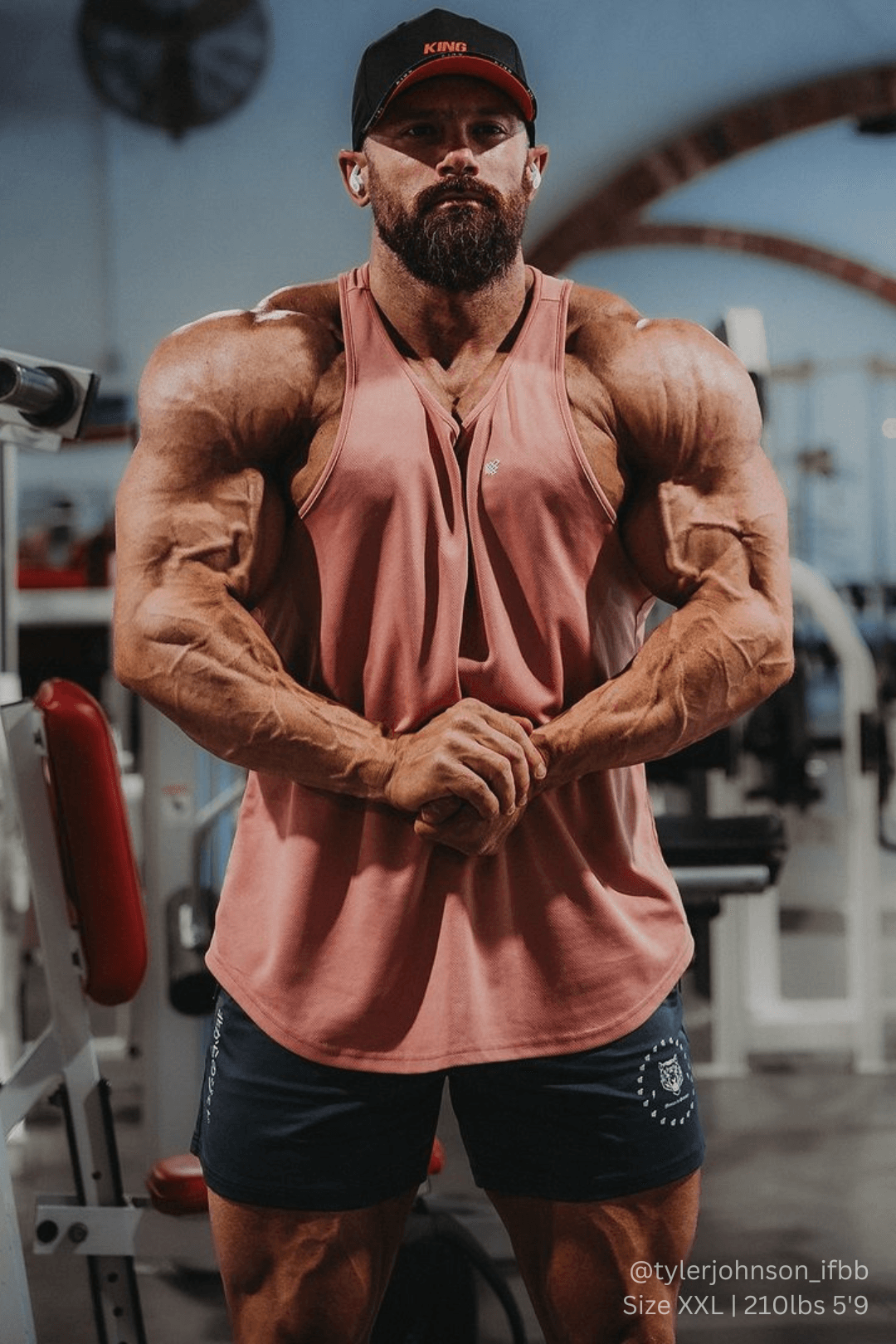Jed North Fast-Dry Bodybuilding Workout Stringer - Salmon