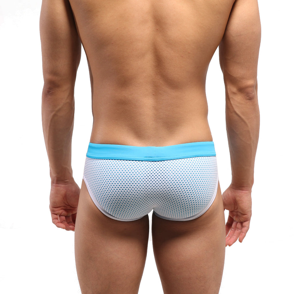 MetroMaleWear Layered Swim Brief Turquoise 4924-08